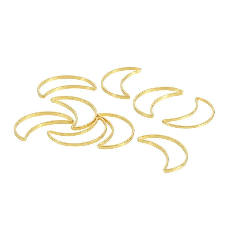 Måne 24k Guldpläterad - 15x9 mm 1 styck Grekisk Metall