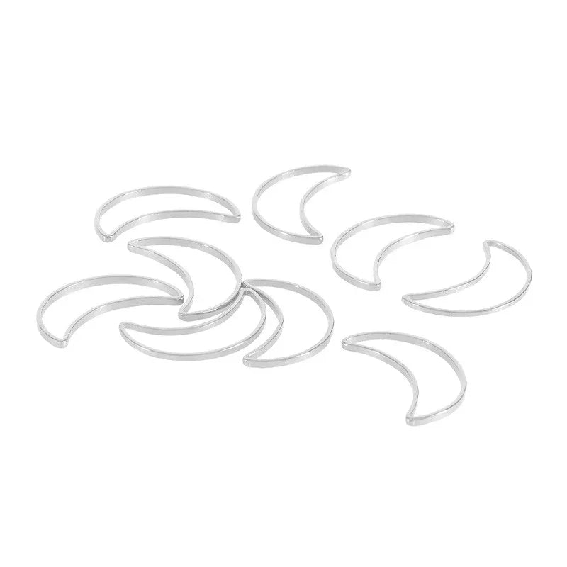 Måne Silverpläterad - 15x9 mm 1 styck Grekisk Metall