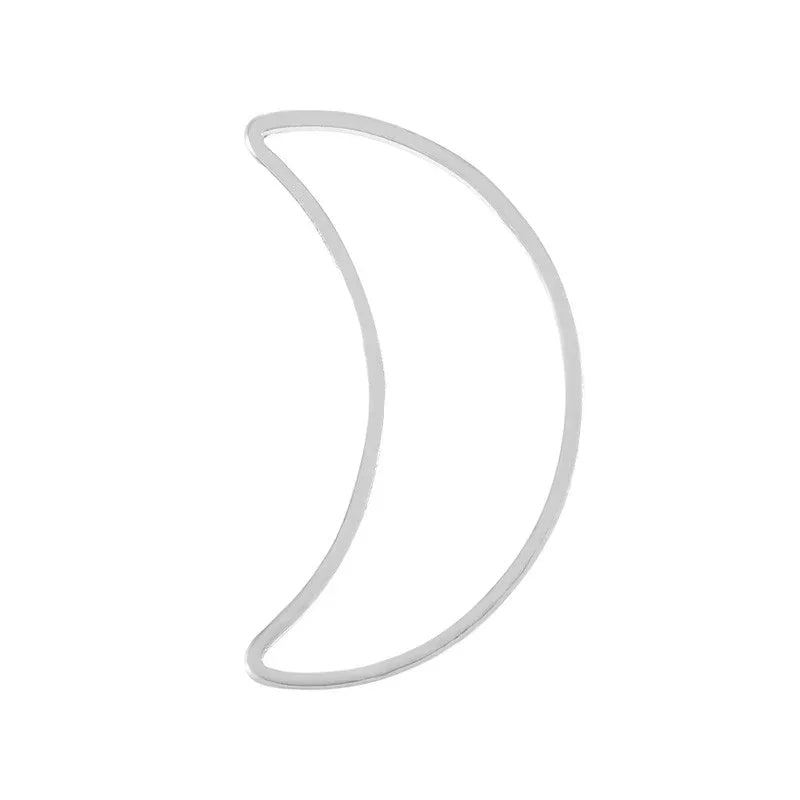 Måne Silverpläterad - 15x9 mm 1 styck Grekisk Metall