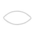 Spetsig Oval Silverpläterad - 16x8 mm 1 styck Grekisk Metall