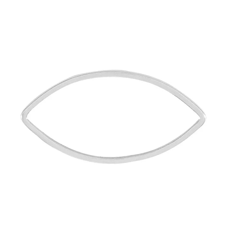 Spetsig Oval Silverpläterad - 16x8 mm 1 styck Grekisk Metall