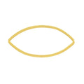 Spetsig oval 24K guldpläterad - 16x8 mm 1 styck Grekisk Metall