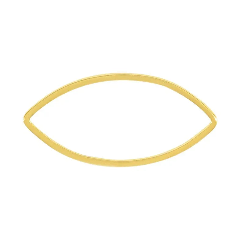 Spetsig oval 24K guldpläterad - 16x8 mm 1 styck Grekisk Metall