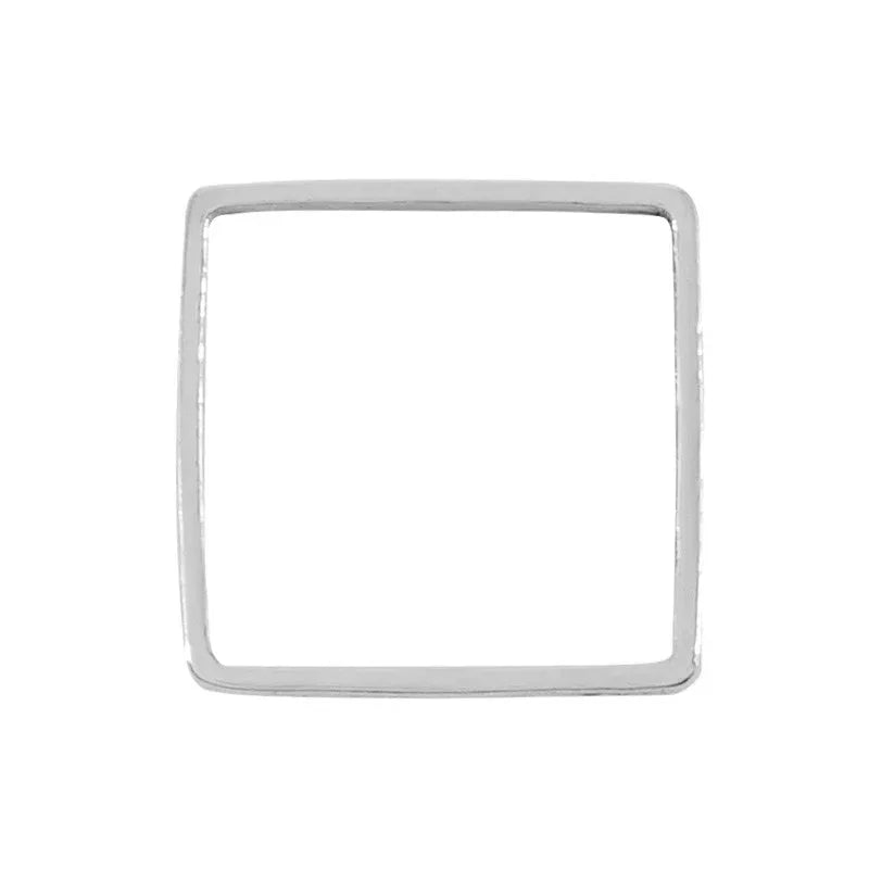 Kvadrat Silverpläterad - 10 mm 1 styck Grekisk Metall