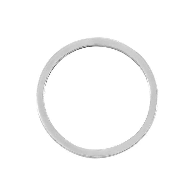 Cirkel Silverpläterad - 12mm 1 styck Grekisk Metall