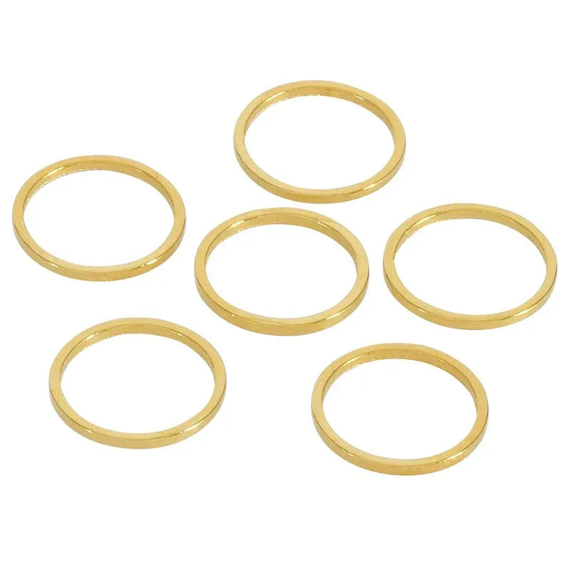 Cirkel 24k Guldpläterad - 12mm 1 styck Grekisk Metall