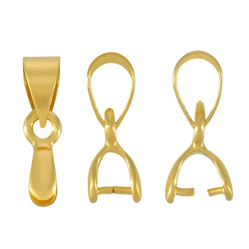 Berlockhållare / Bail 24k guldpläterad - Stilren, 1 styck Grekisk Metall