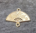 Connector 24k guldpläterad - Solfjäder 23x12mm, 1 styck Grekisk Metall