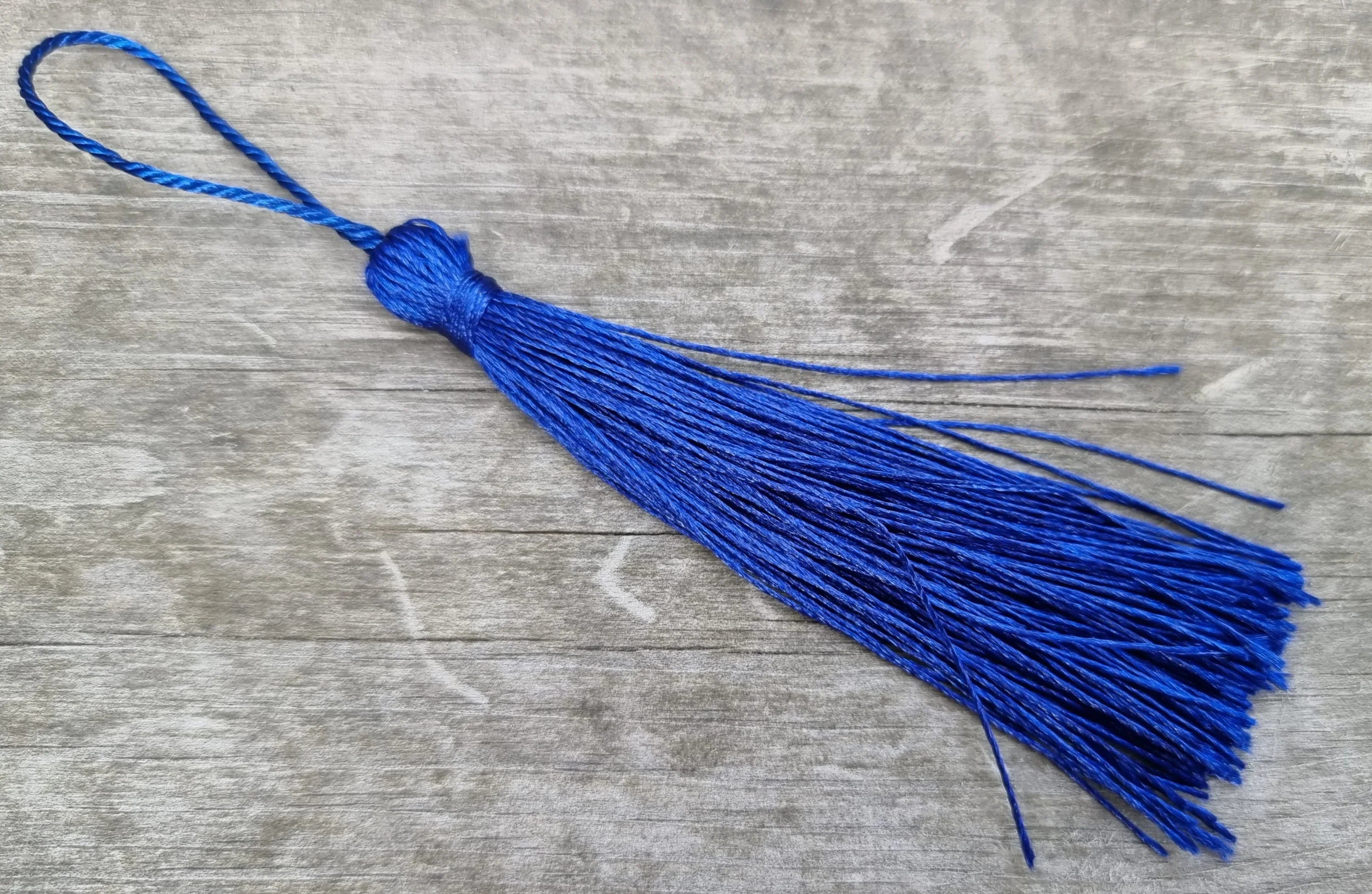 Hänge tassel Polyester - Mörkblå 80mm 1 styck Hilmas Pyssel