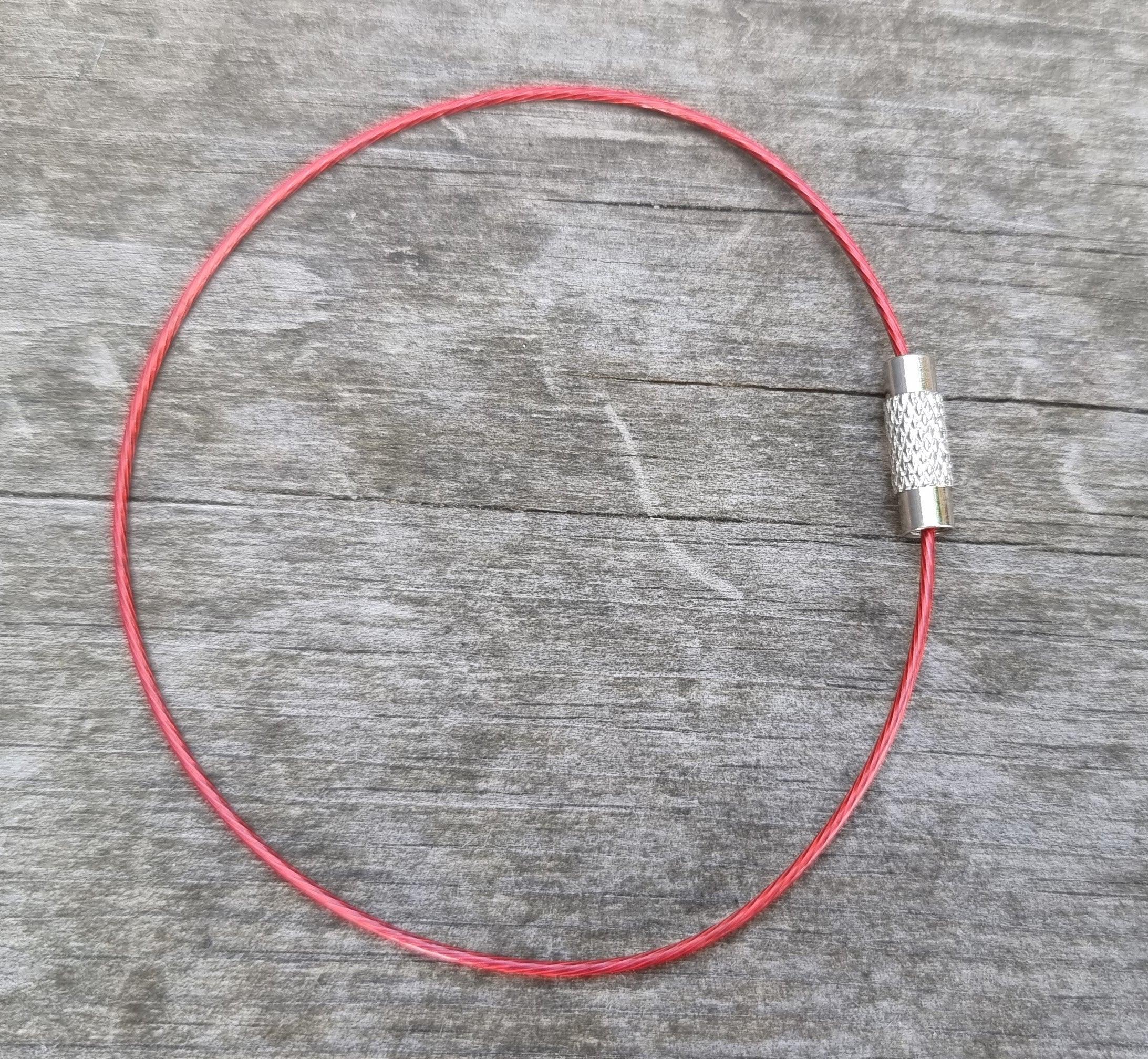 Wire Armband - Röd 1mm 1 styck Grekisk Metall