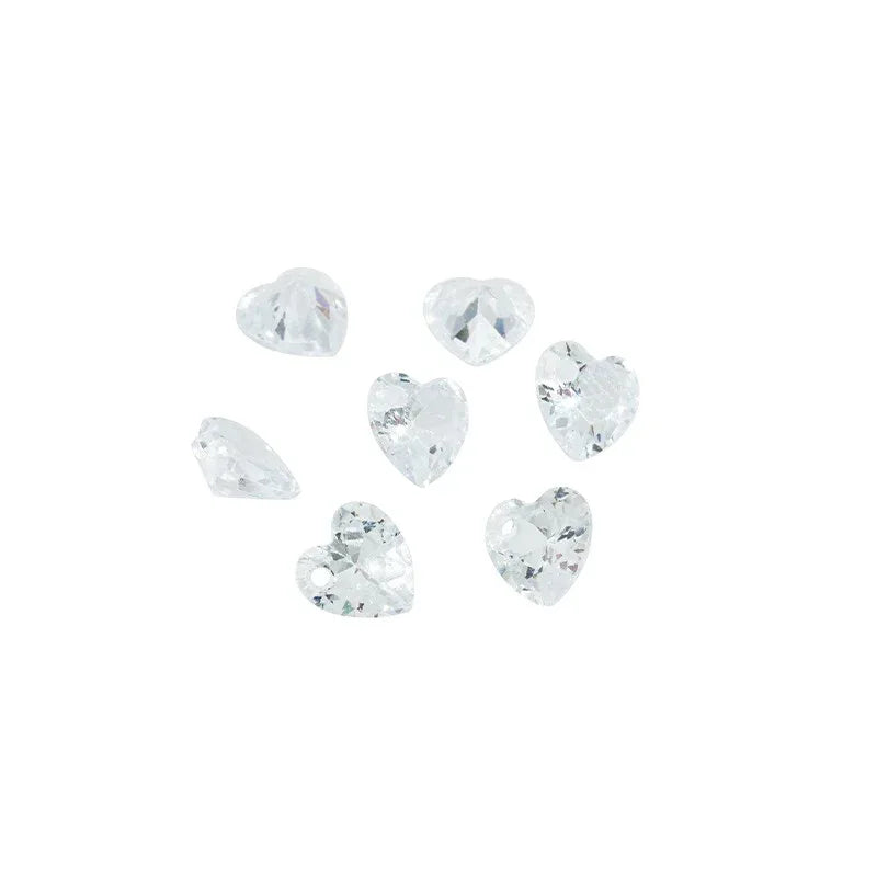 Facetterat Hänge - Liitet Hjärta Crystal 5mm 1 styck Hilmas Pyssel