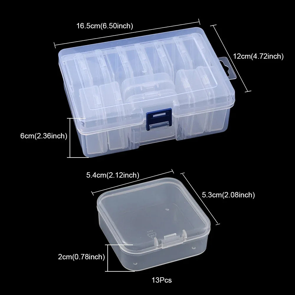 Förvaring pärlor - Ask med 13 mindre askar 1 förpackning Hilmas Pyssel