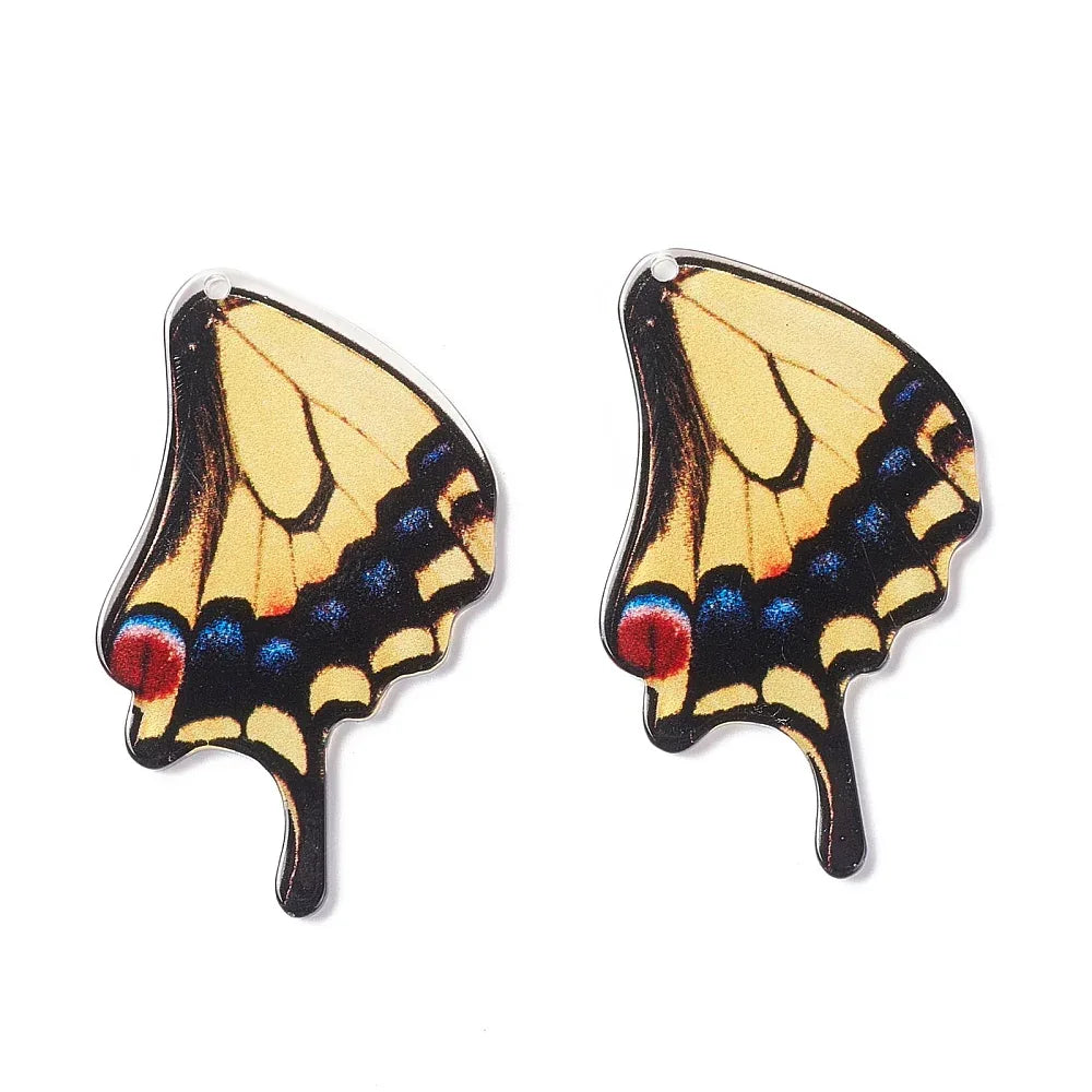 Hänge Akryl - Fjärilsvinge Gul 1 styck Hilmas Pyssel