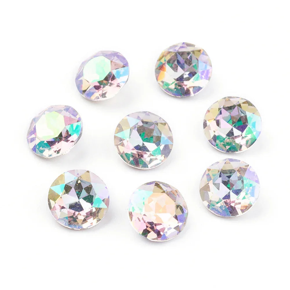 Kinesisk strass - Round stone Luminous Green 10mm 1 styck Hilmas Pyssel