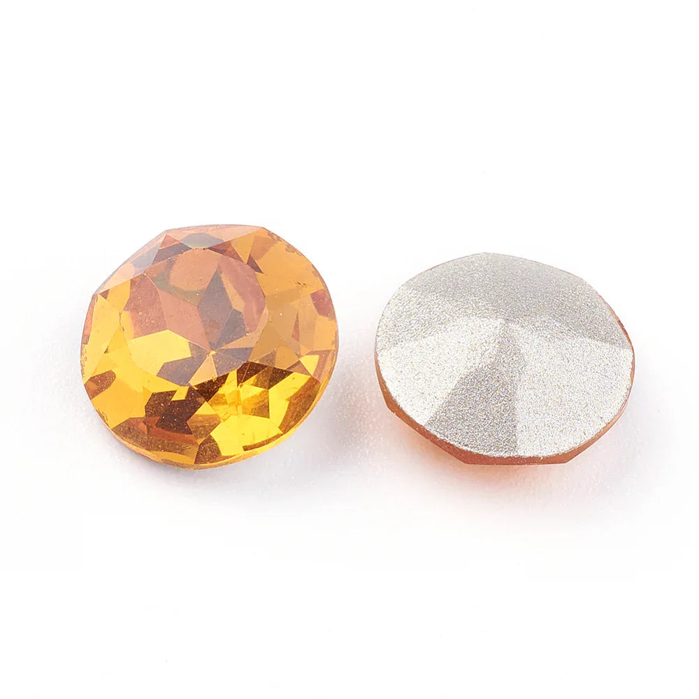 Kinesisk strass - Round stone Sunflower 10mm 1 styck Hilmas Pyssel