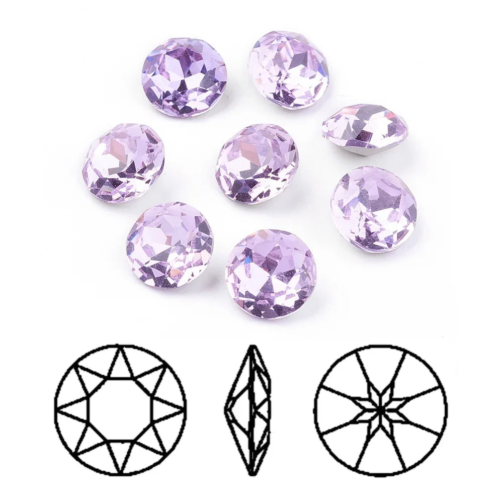 Kinesisk Strass - Round Stone Violet 10mm 1 Styck Hilmas Pyssel