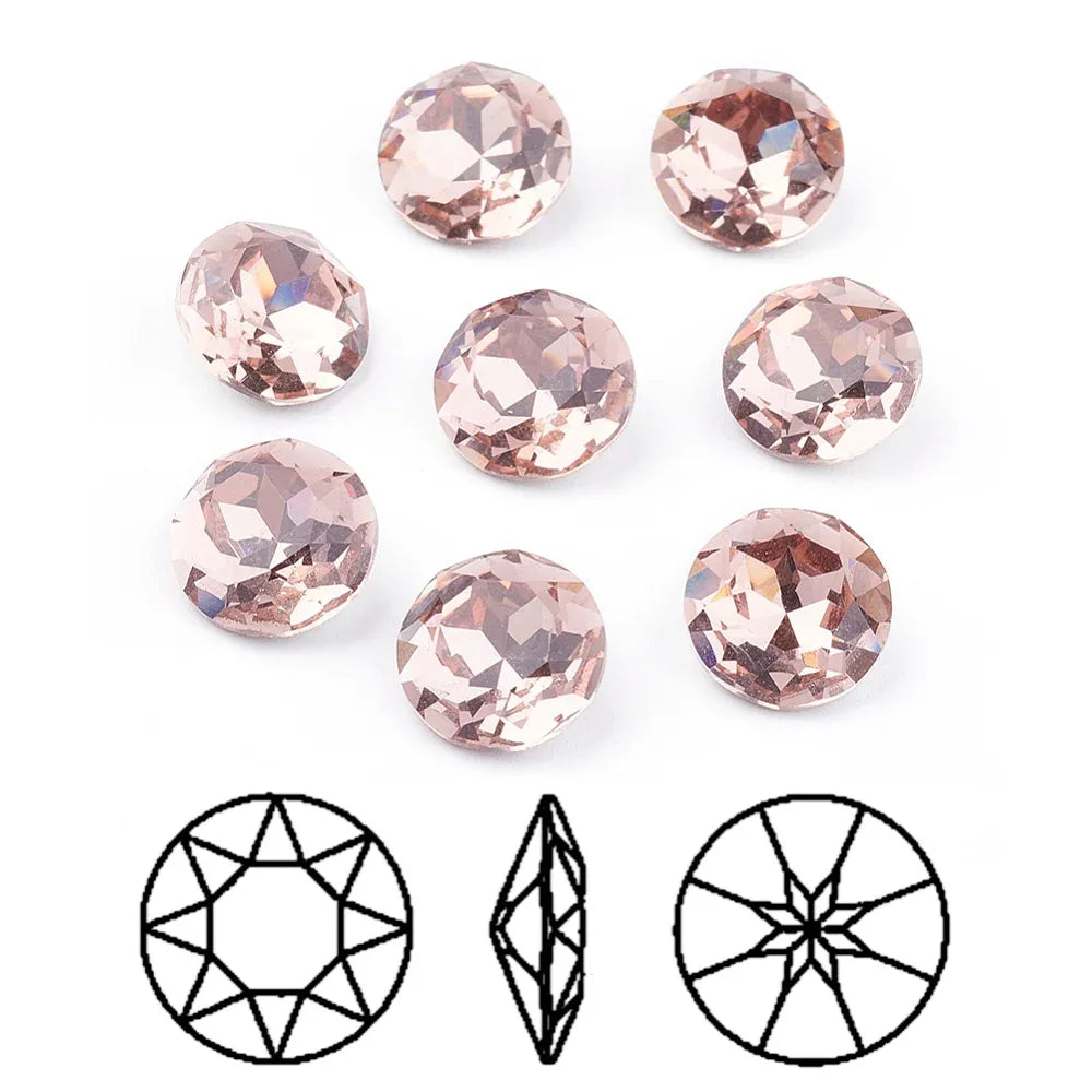 Kinesisk strass - Round stone Vintage Rose 10mm 1 styck Hilmas Pyssel