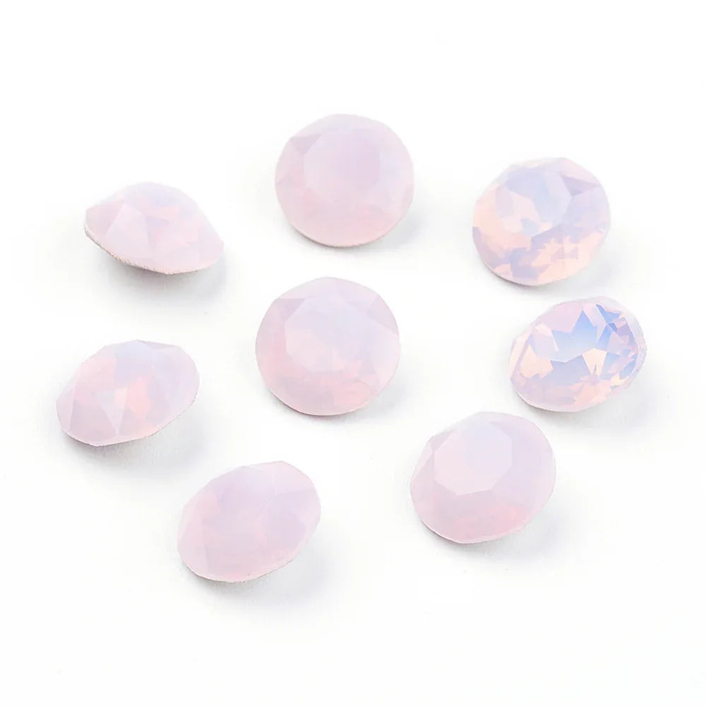 Kinesisk Strass - Round Stone Rosewater Opal 10mm 1 styck Hilmas Pyssel