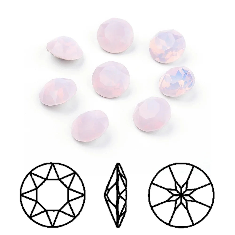 Kinesisk Strass - Round Stone Rosewater Opal 10mm 1 styck Hilmas Pyssel