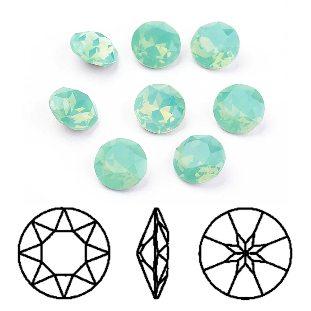 Kinesisk strass - Round stone Pacific Opal 10mm 1 styck Hilmas Pyssel
