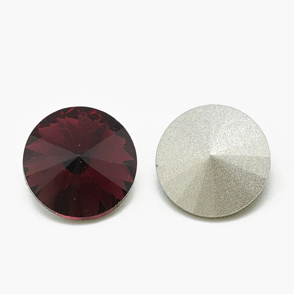 Kinesisk strass - Rivoli Burgundy 10mm 1 styck Hilmas Pyssel