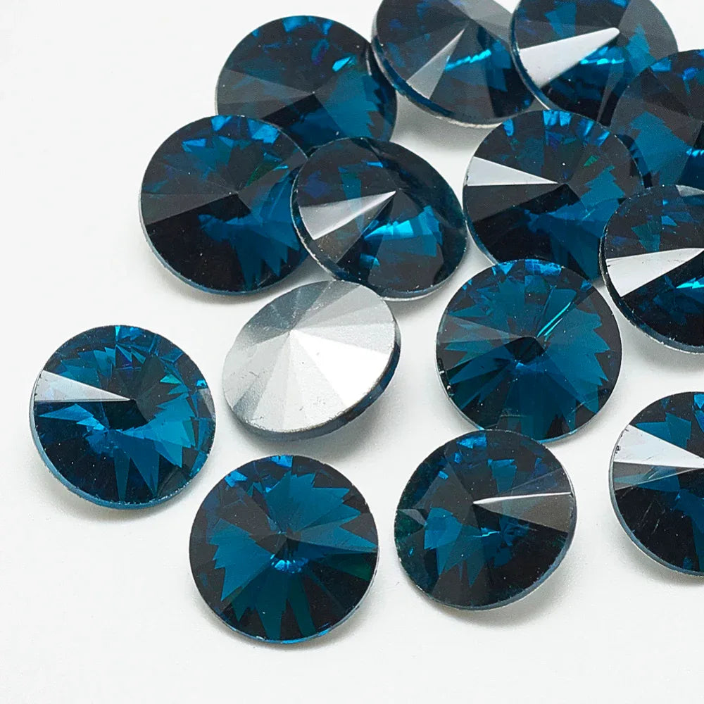 Kinesisk strass - Rivoli Capri Blue 10mm 1 styck Hilmas Pyssel