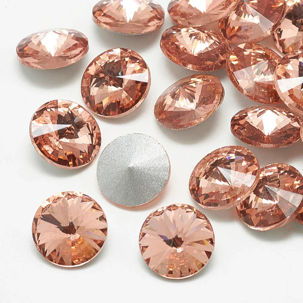 Kinesisk strass - Rivoli Vintage Rose 10mm 1 styck Hilmas Pyssel