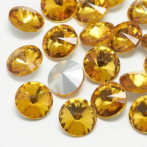 Kinesisk strass - Rivoli Topaz 10mm 1 styck Hilmas Pyssel