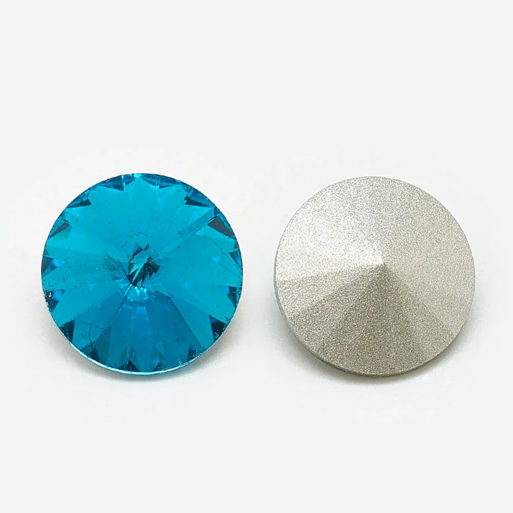 Kinesisk strass - Rivoli Aquamarine 10mm 1 styck Hilmas Pyssel