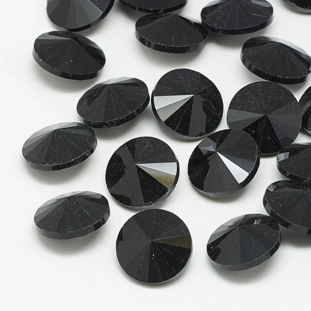 Kinesisk strass - Rivoli Jet 10mm 1 styck Hilmas Pyssel