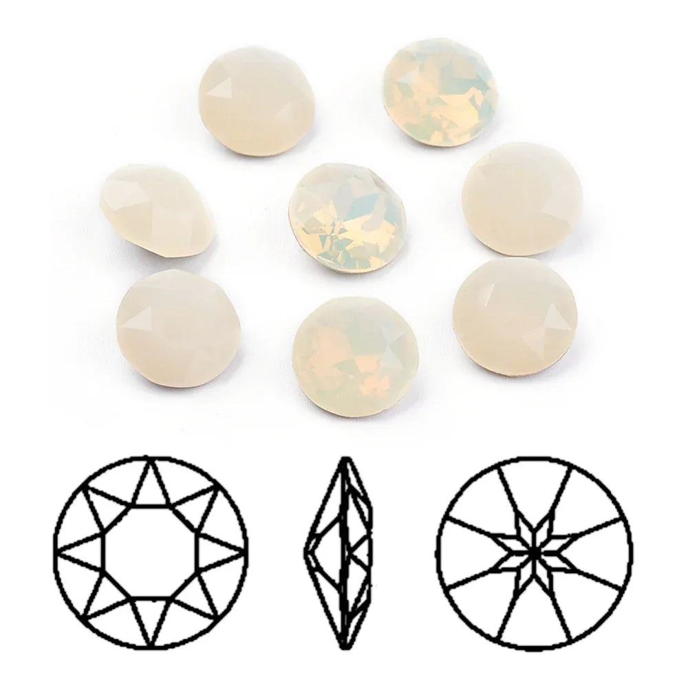 Kinesisk strass - Round stone Sand Opal 8mm 1 syuck Hilmas Pyssel