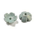 Pärlhattar akryl - Blomma Azure Lyster 10mm 5 gram Hilmas Pyssel