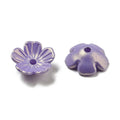 Pärlhattar Akryl - Blomma Medium Purple Lyster 10mm 5 gram Hilmas Pyssel