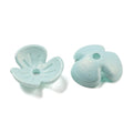 Pärlhattar Akryl - 3-bladig Blomma Pale Turquoise 10mm 5 gram Hilmas Pyssel