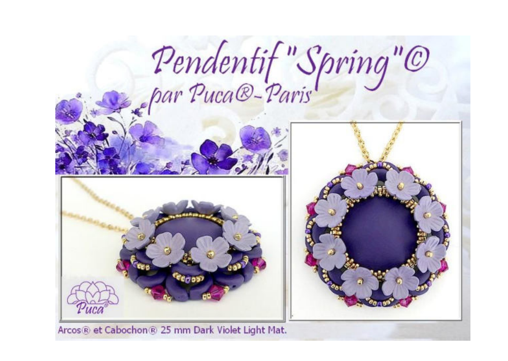 Mönster Hänge Pendant - Spring Les perles par Puca® - Paris