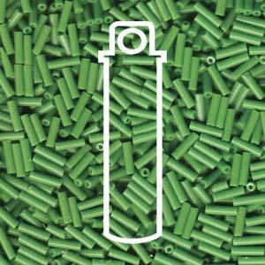 Miyuki Bugle Beads - Opaque Green 6 mm, 17 gram Miyuki