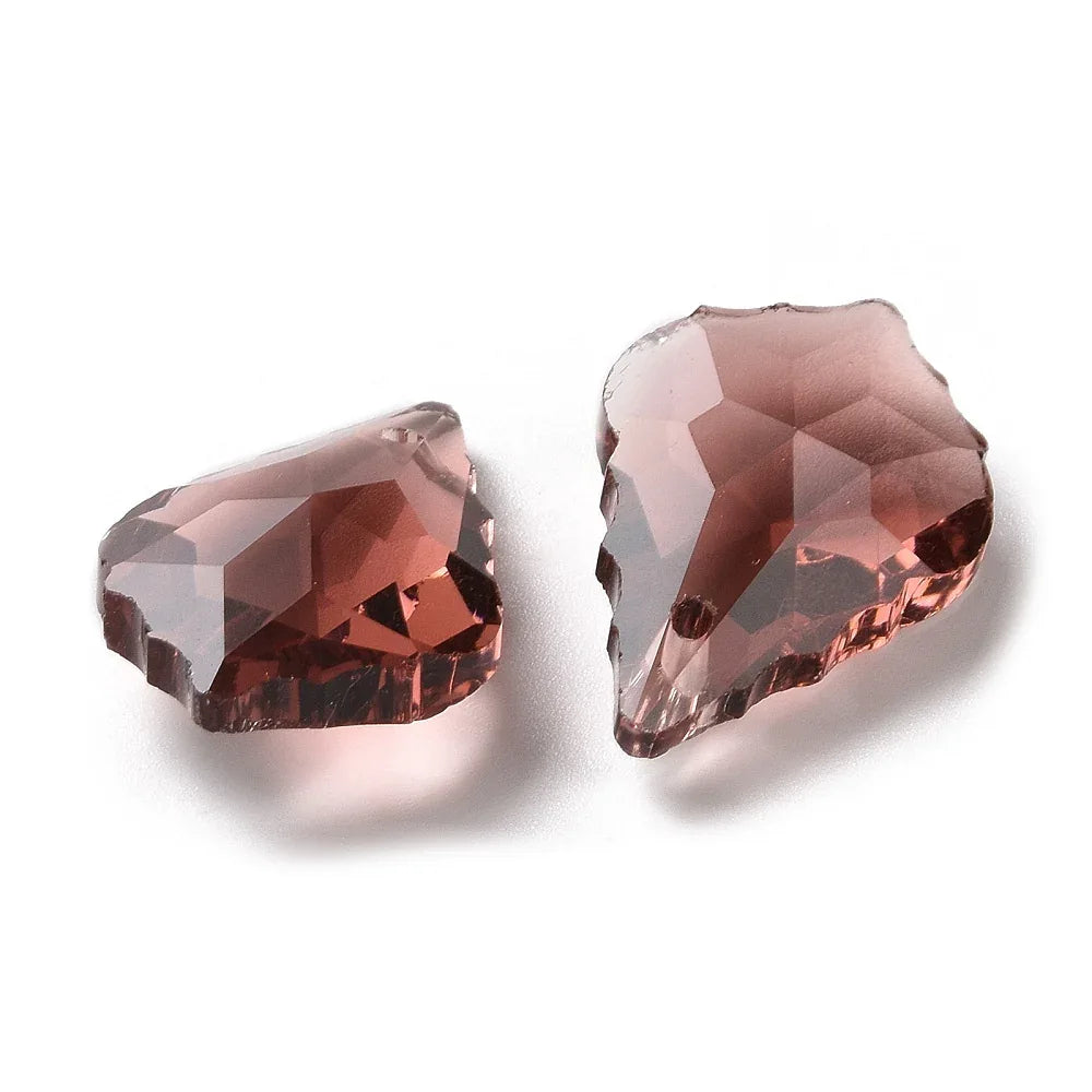 Facetterat hänge - Leaf Pendant Amethyst 22x16mm 1 styck Hilmas Pyssel