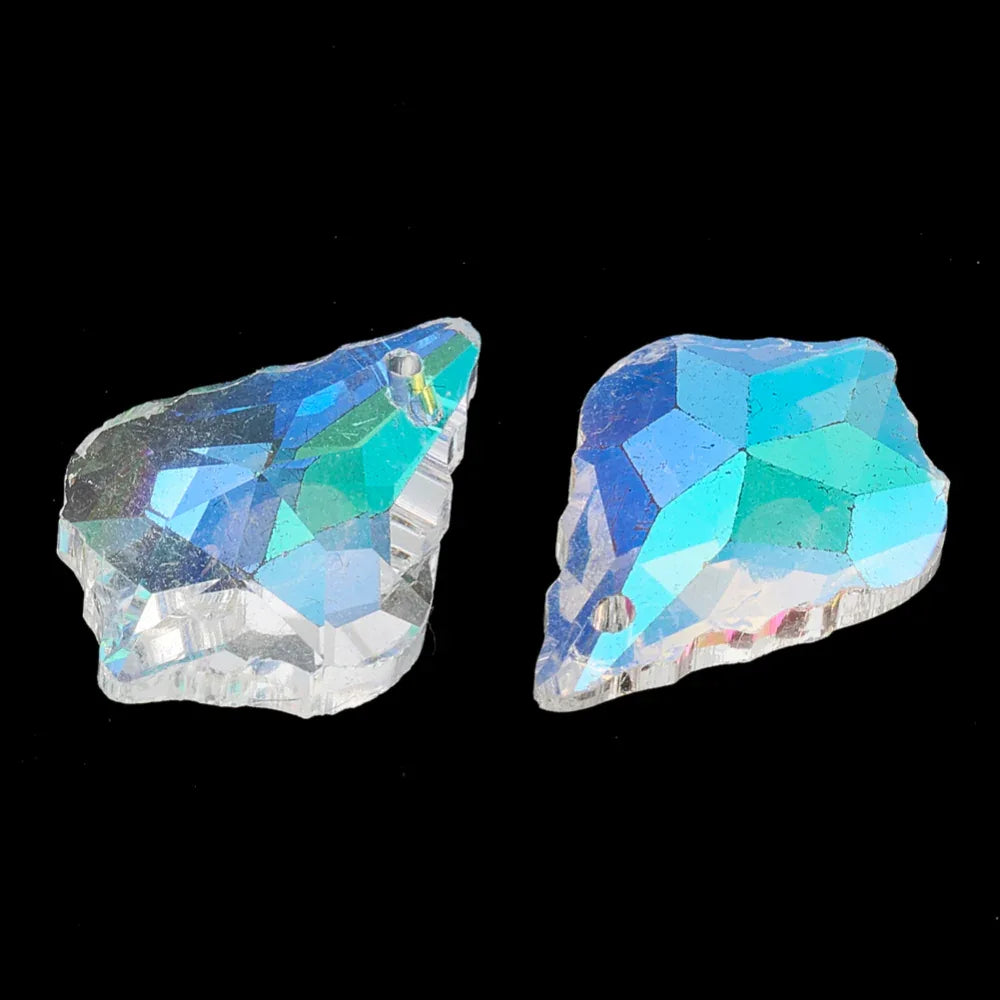 Facetterat Hänge - Leaf Pendant Crystal AB 22x16mm 1 styck Hilmas Pyssel