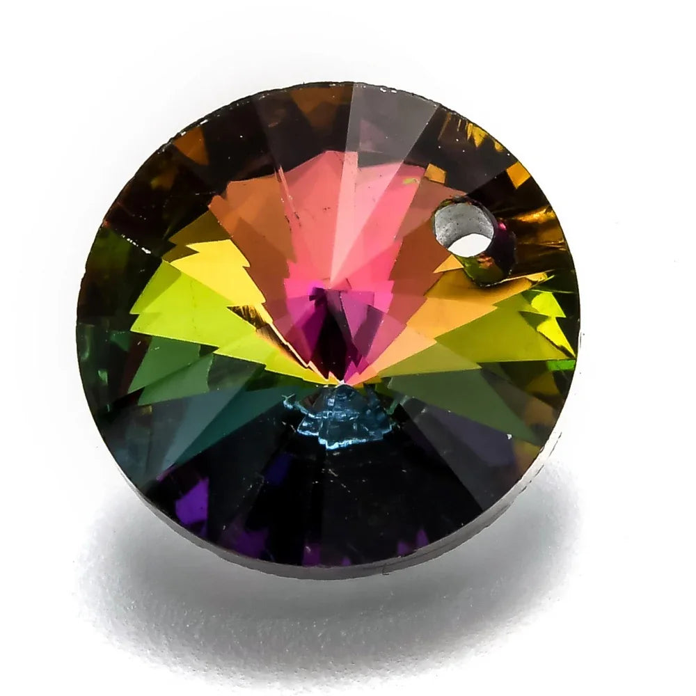 Facetterat Hänge - Rund Multi 14 mm, 1 styck Hilmas Pyssel