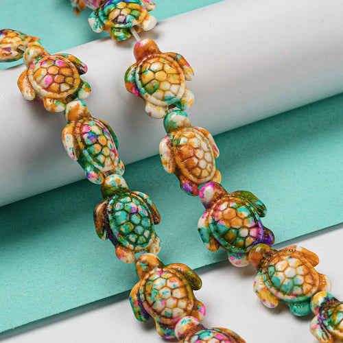 Imiterad Turkos - Sköldpadda Multi 17x14mm 1 styck Hilmas Pyssel