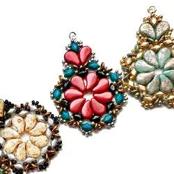 Mönster - Paisley Blossom Örhängen Beadsmith