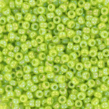 Miyuki seed beads - Opaque Chartreuse AB 11/0, 10 gram Miyuki