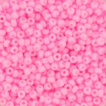 Miyuki Seed Beads - Opaque Dyed Cotton Candy Pink 11/0, 10 Gram Miyuki