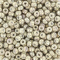 Miyuki Seed Beads - Opaque Luster Smoke Grey 8/0, 10 gram Miyuki