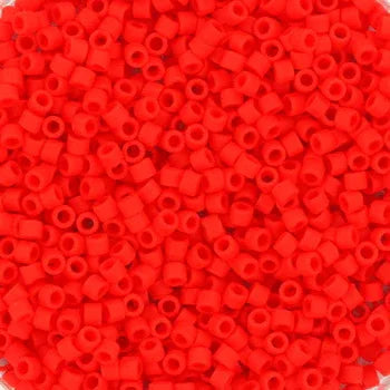 Miyuki Delica - Opaque Matte Vermillion Red 11/0, 5 Gram Miyuki