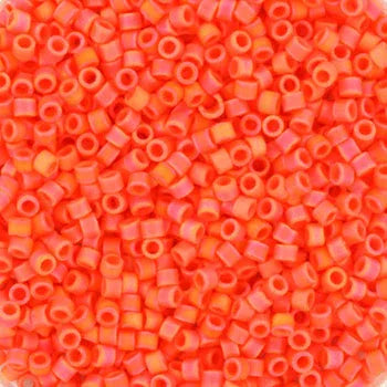 Miyuki Delica - Opaque Matte Orange AB 11/0, 5 gram Miyuki