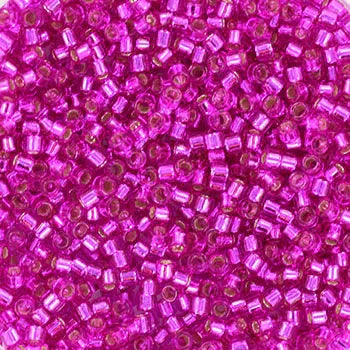 Miyuki Delica - Silverlined Dyed Fuchsia 11/0 - 5 Gram Miyuki