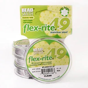 Flex-rite - Clear Smyckeswire 0,30mm, 49 Trådar, 1 Rulle Beadsmith
