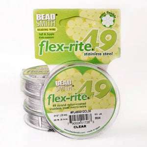 Flex-rite - Clear Smyckeswire 0,30mm, 49 Trådar, 1 Rulle Beadsmith