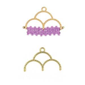 Cymbal Element - Skaloti III Antique Brass Plated 2-pack Beadsmith